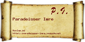 Paradeisser Imre névjegykártya